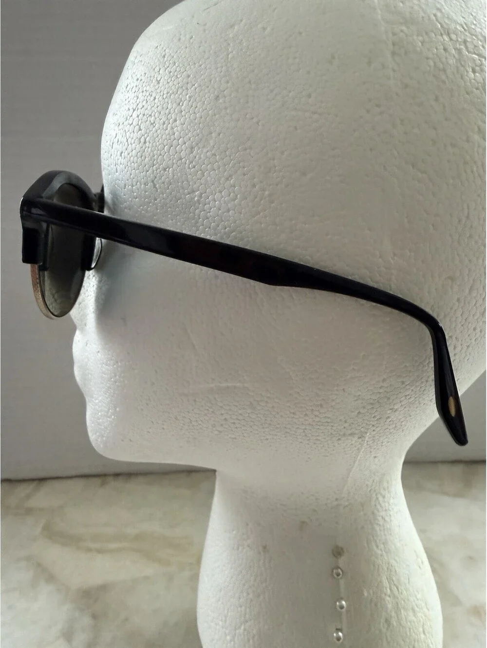 Barton Perreira Griffin Sunglasses Black Gold Made in Japan Round Handcrafted